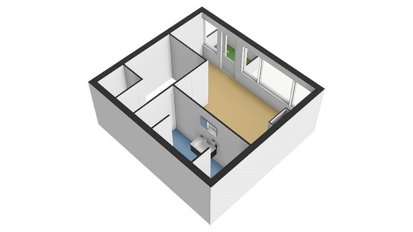 Floorplan - Schieweg 216C02, 3038 BN Rotterdam